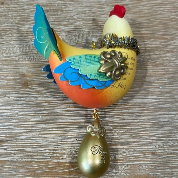 Hallmark Keepsake Three French Hens Christmas Ornament, Collectible - Picture 3 of 5